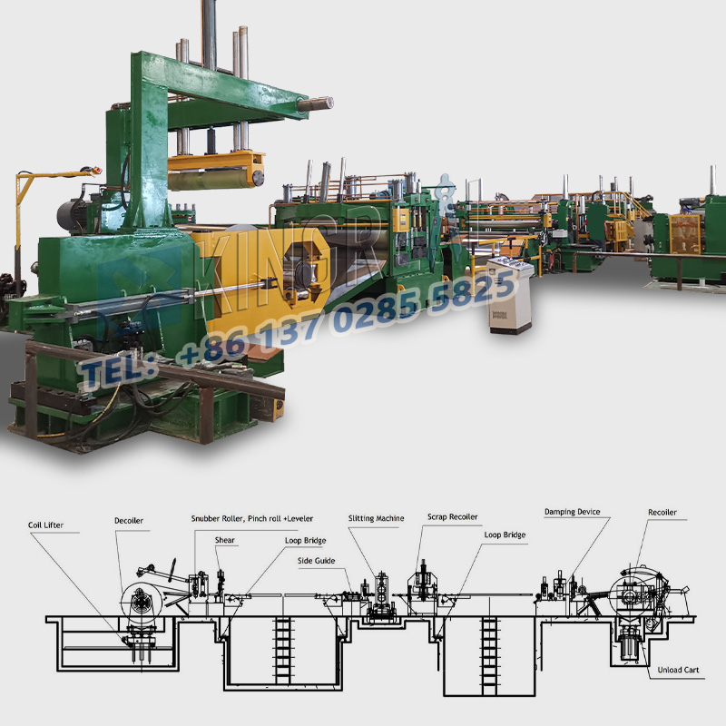 Altzairu herdoilgaitzezko bobina zatitzeko makina